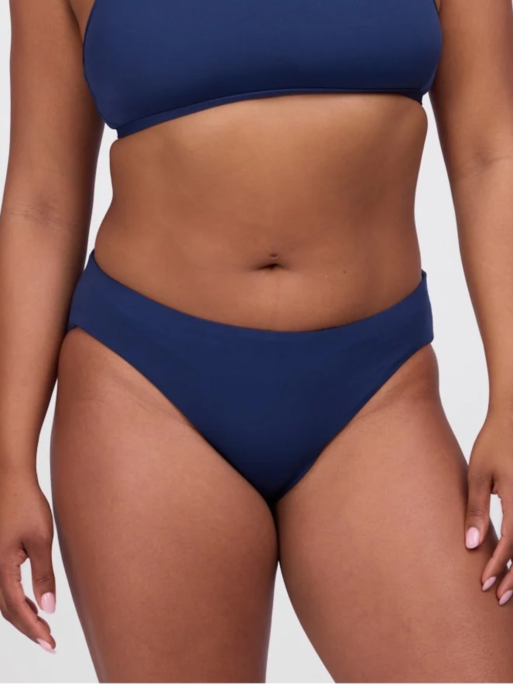 NWT Jolyn Pam Bikini Bottoms Train Swim Navy Blue UPF Large